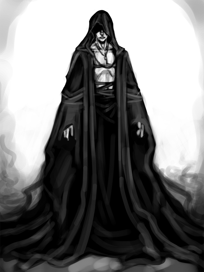 Hooded man called The Devourer